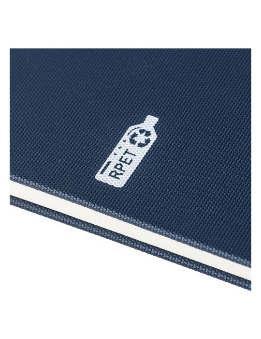 Carnet en polyester rPET 600D Elena Matières : polyester Couleurs : gris objet promotionnel éco-responsable