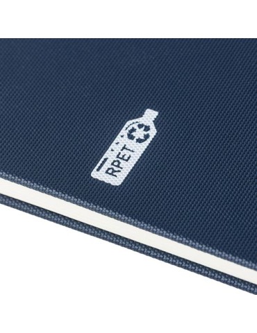 Carnet en polyester rPET 600D Elena Matières : polyester Couleurs : vert marquage laser ultra précis