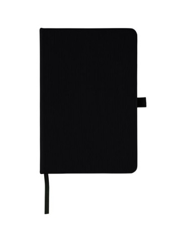Carnet en polyester rPET 600D Elena Matières : polyester Couleurs : noir personnalisable avec votre logo