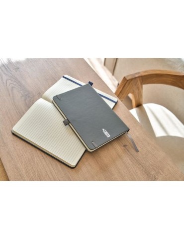 Carnet en polyester rPET 600D Elena Matières : polyester Couleurs : noir personnalisation sur mesure