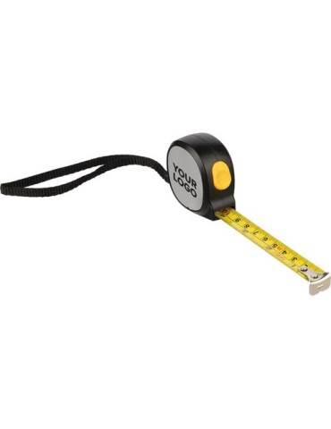 Mètre-ruban de 3 m en ABS Akira Matières : polyester Couleurs : noir 2