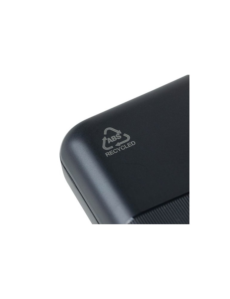 Power bank en ABS recyclé Rayen Matières : ABS recyclé Couleurs : blanc objet promotionnel éco-responsable