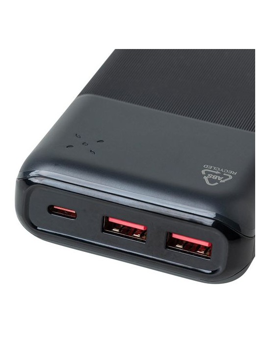 Power bank en ABS recyclé Rayen Matières : ABS recyclé Couleurs : blanc accessoire événementiel unique