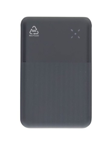 Power bank en ABS recyclé Rayen Matières : ABS recyclé Couleurs : noir personnalisable avec votre logo
