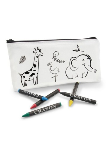 Trousse pour coloriage, crayons de couleur | Pika Matières : non tissé Couleurs : blanc