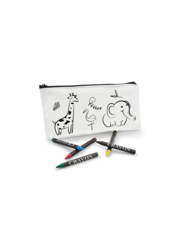 Trousse pour coloriage, crayons de couleur | Pika Matières : non tissé Couleurs : blanc