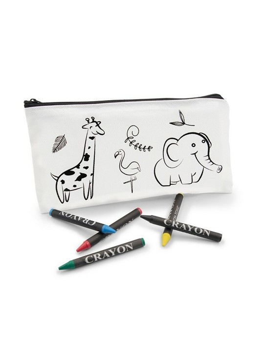 Trousse pour coloriage, crayons de couleur | Pika Matières : non tissé Couleurs : blanc