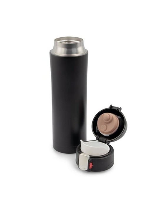 Mug isotherme 450 ml | Els Matières : acier inoxydable Couleurs : noir cadeau collaborateur premium
