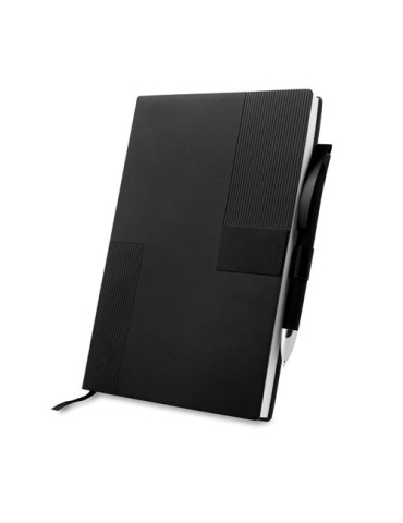 Carnet | Lemara Matières : aluminium Couleurs : noir cadeau entreprise pas cher