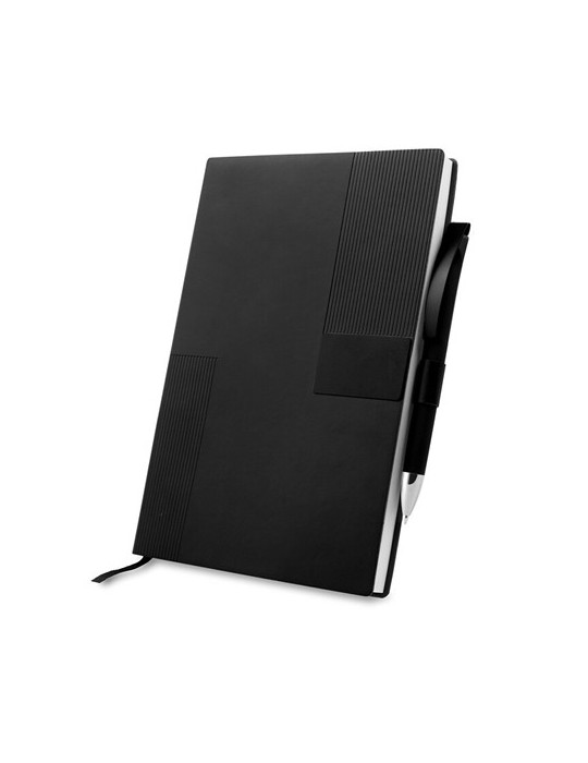 Carnet | Lemara Matières : aluminium Couleurs : noir cadeau entreprise pas cher