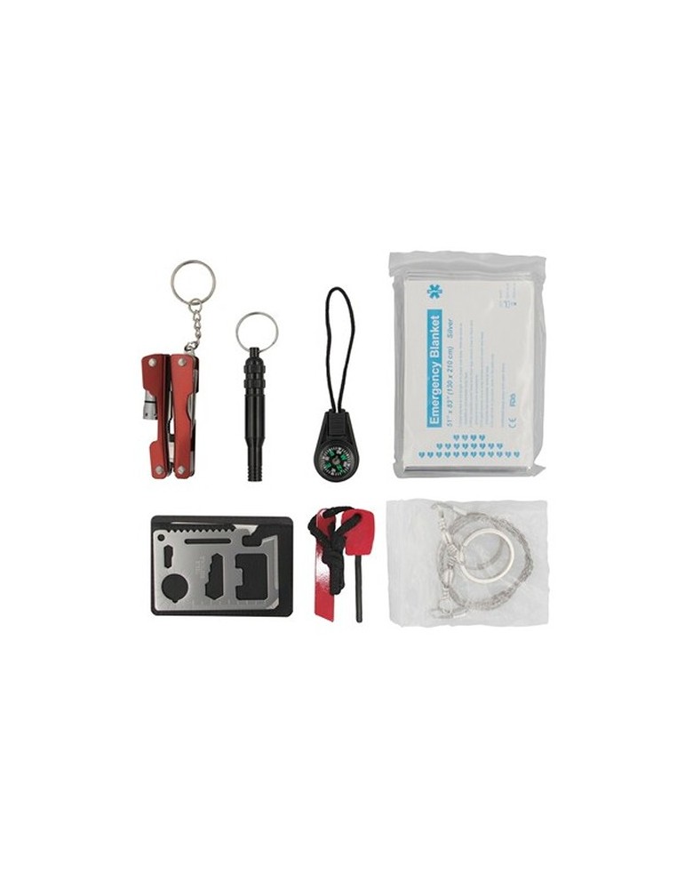 Kit de survie  Air Gifts | Lieze Matières : polyester Couleurs : noir personnalisable avec votre logo