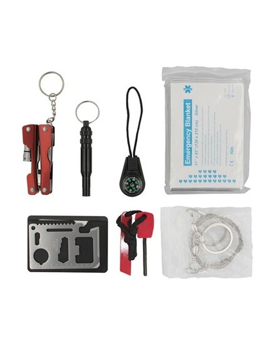 Kit de survie  Air Gifts | Lieze Matières : polyester Couleurs : noir personnalisable avec votre logo