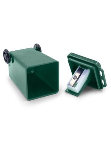 Aiguiseur à crayons 'poubelle' | Cira Matières : plastique Couleurs : vert 2