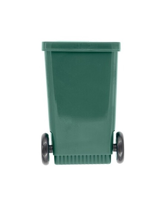 Aiguiseur à crayons 'poubelle' | Cira Matières : plastique Couleurs : vert accessoire événementiel unique