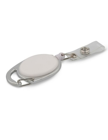 Porte-badge avec cordon rétractable 75 cm | Norellix Matières : ABS Couleurs : blanc