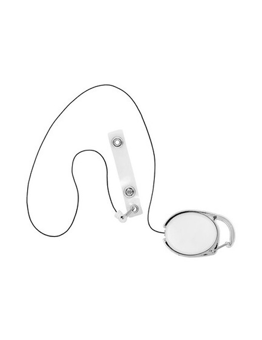 Porte-badge avec cordon rétractable 75 cm | Norellix Matières : ABS Couleurs : blanc goodies publicitaire événementiel