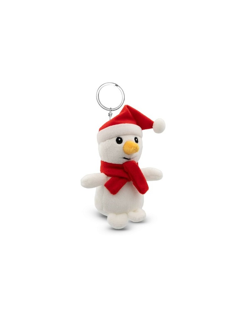 Bonhomme de neige en peluche, porte-clés | Anatols Couleurs : blanc