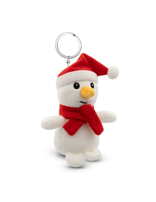 Bonhomme de neige en peluche, porte-clés | Anatols Couleurs : blanc