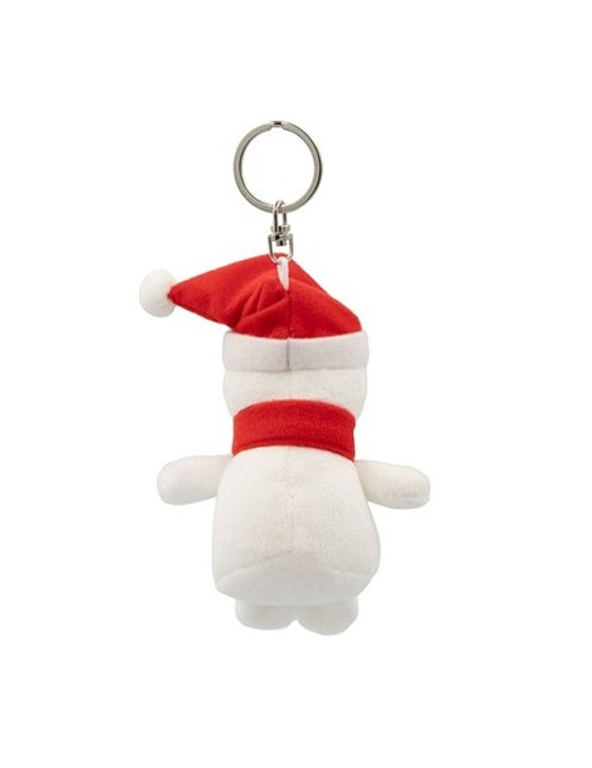 Bonhomme de neige en peluche, porte-clés | Anatols Couleurs : blanc goodies publicitaire événementiel
