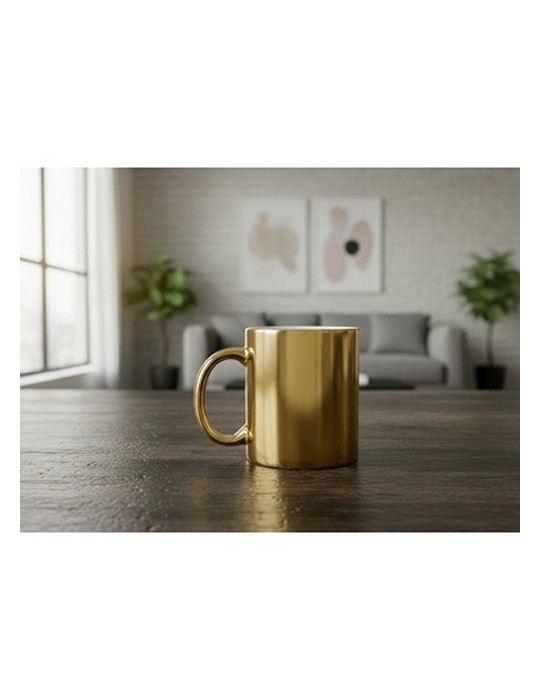 Mug en céramique 350 ml  | Yillka Matières : céramique Couleurs : doré personnalisable avec votre logo