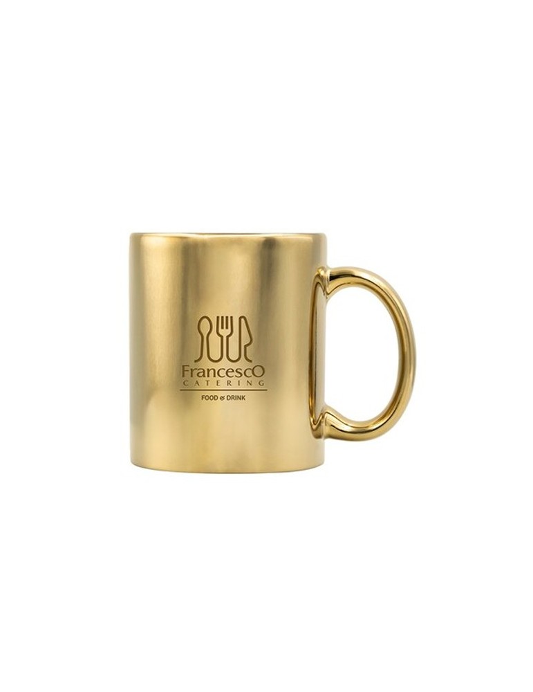 Mug en céramique 350 ml  | Yillka Matières : céramique Couleurs : doré impression haute définition