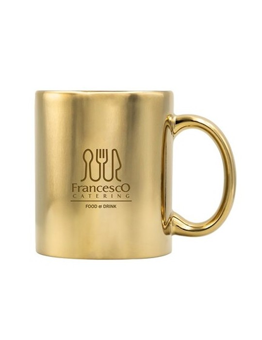 Mug en céramique 350 ml  | Yillka Matières : céramique Couleurs : doré impression haute définition