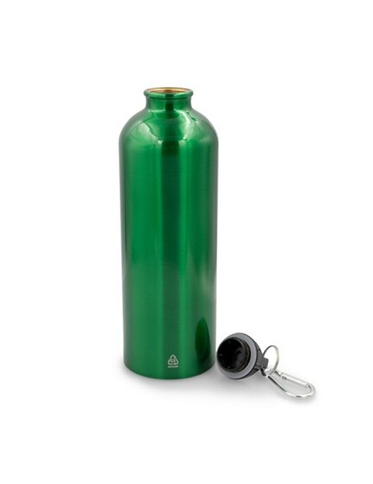 Bouteille de sport 750 ml  avec mousqueton| Laveriano Matières : plastique Couleurs : vert personnalisation rapide en France