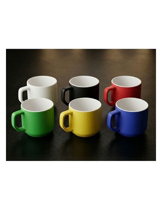 Mug en céramique 330 ml | Everika Matières : céramique Couleurs : noir impression logo haute qualité
