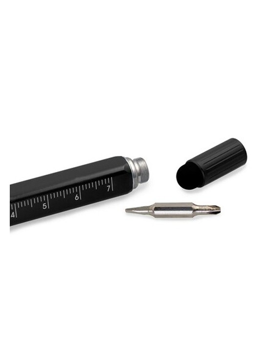 Stylo-bille multifonction | Guilbert Matières : acier inoxydable Couleurs : noir accessoire événementiel unique