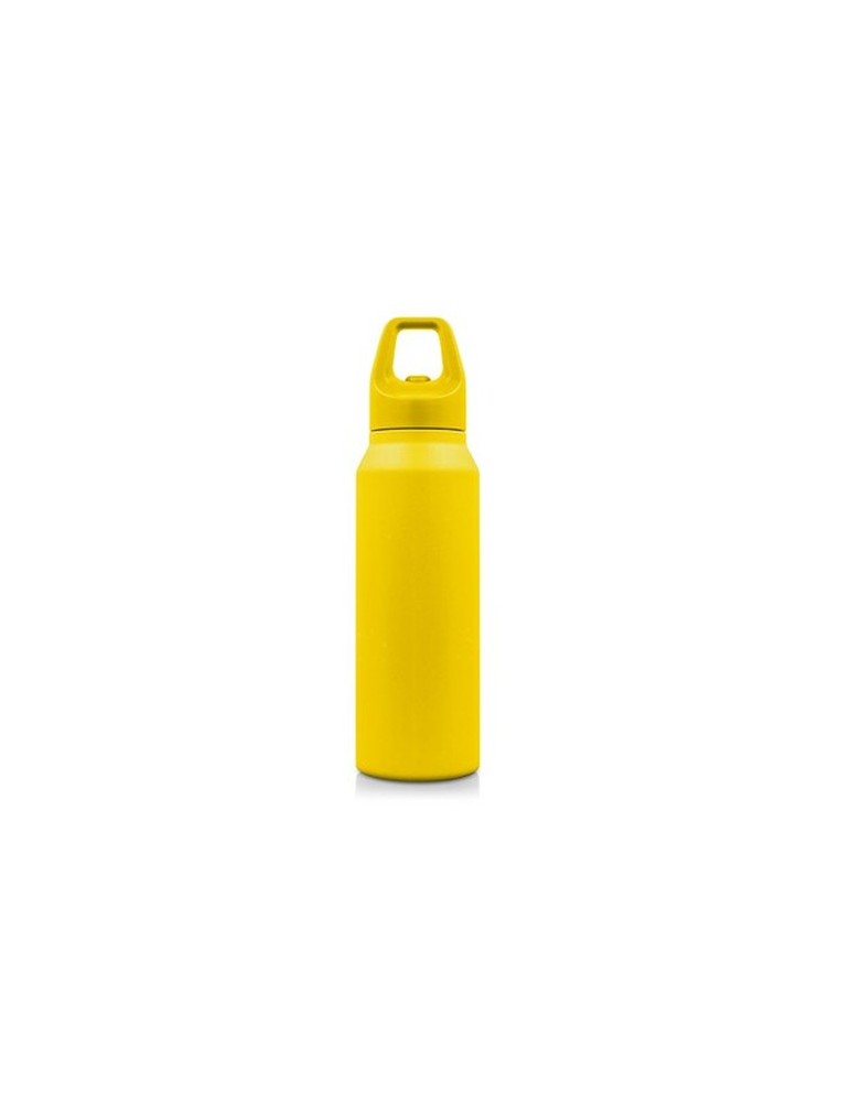 Bouteille de sport 530 ml Air Gifts | Almaide Matières : acier inoxydable Couleurs : jaune goodies publicitaire durable