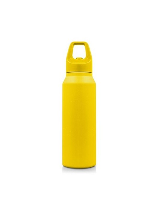 Bouteille de sport 530 ml Air Gifts | Almaide Matières : acier inoxydable Couleurs : jaune goodies publicitaire durable