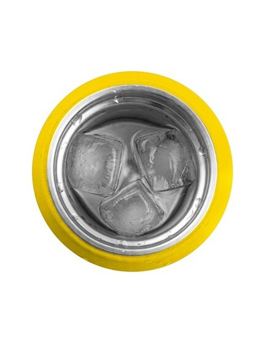 Bouteille de sport 530 ml Air Gifts | Almaide Matières : acier inoxydable Couleurs : jaune personnalisable avec votre logo