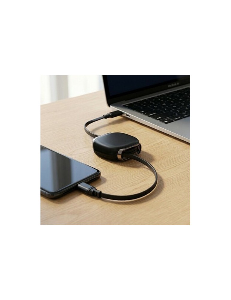 Câble de charge | Luborek Matières : ABS Couleurs : noir cadeau entreprise pas cher