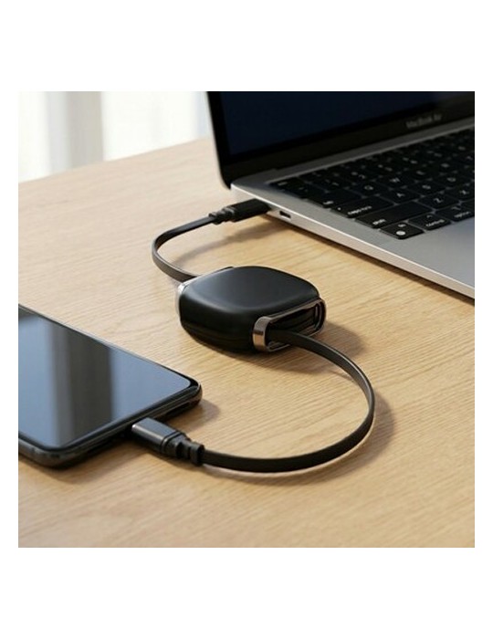 Câble de charge | Luborek Matières : ABS Couleurs : noir cadeau entreprise pas cher