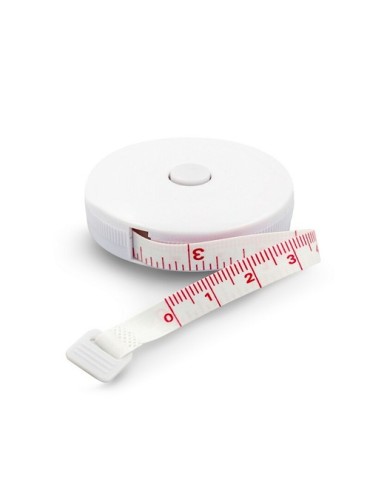 Porte-clés, mètre-ruban 1,5m | Coline Matières : ABS recyclé Couleurs : blanc