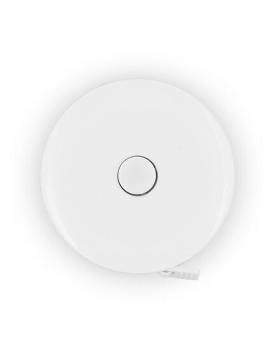 Porte-clés, mètre-ruban 1,5m | Coline Matières : ABS recyclé Couleurs : blanc cadeau entreprise pas cher