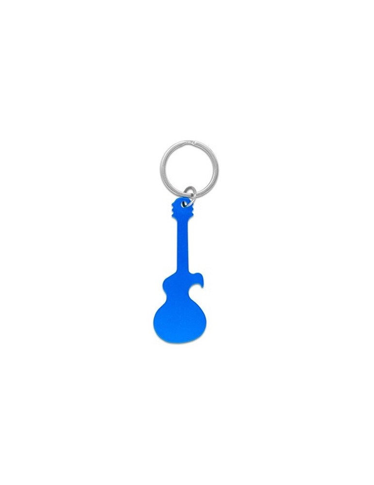 Porte-clés décapsuleur en forme de « guitare électrique » | Meles Matières : aluminium Couleurs : bleu marine cadeau collaborate