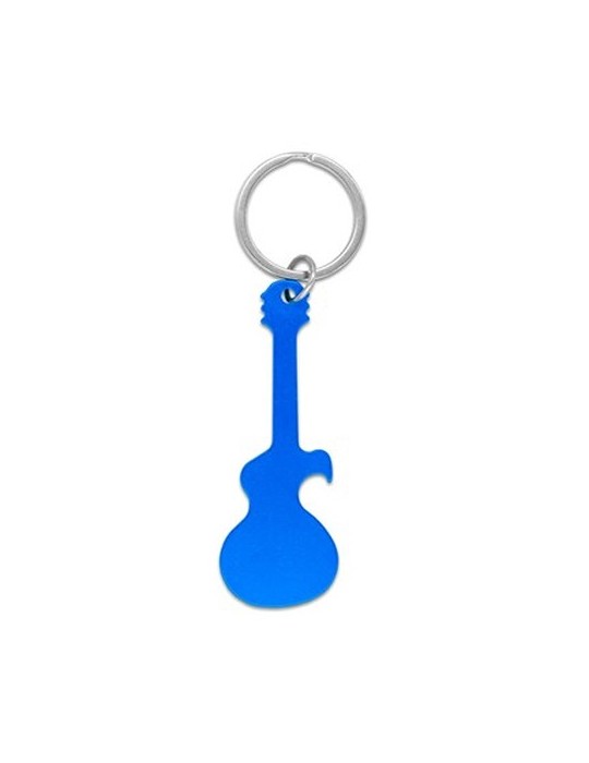 Porte-clés décapsuleur en forme de « guitare électrique » | Meles Matières : aluminium Couleurs : bleu marine cadeau collaborate