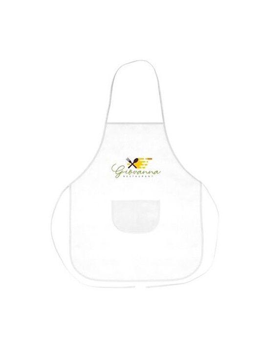 Set de cuisine, tablier de cuisine avec capuchon de cuisine, taille des enfants | Nedina Matières : non tissé Couleurs : blanc g