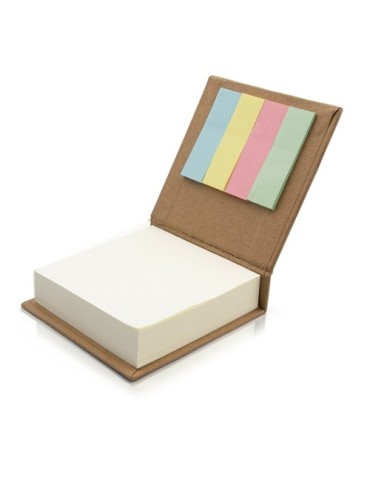 Porte-mémos avec notes autocollantes | Nexh Matières : carton Couleurs : naturel