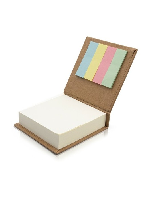 Porte-mémos avec notes autocollantes | Nexh Matières : carton Couleurs : naturel