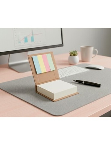 Porte-mémos avec notes autocollantes | Nexh Matières : carton Couleurs : naturel 2