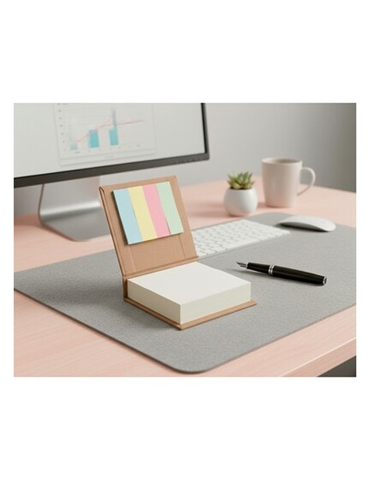 Porte-mémos avec notes autocollantes | Nexh Matières : carton Couleurs : naturel personnalisable avec votre logo