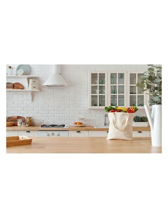 Sac shopping en coton | Huans Matières : coton Couleurs : beige personnalisable avec votre logo