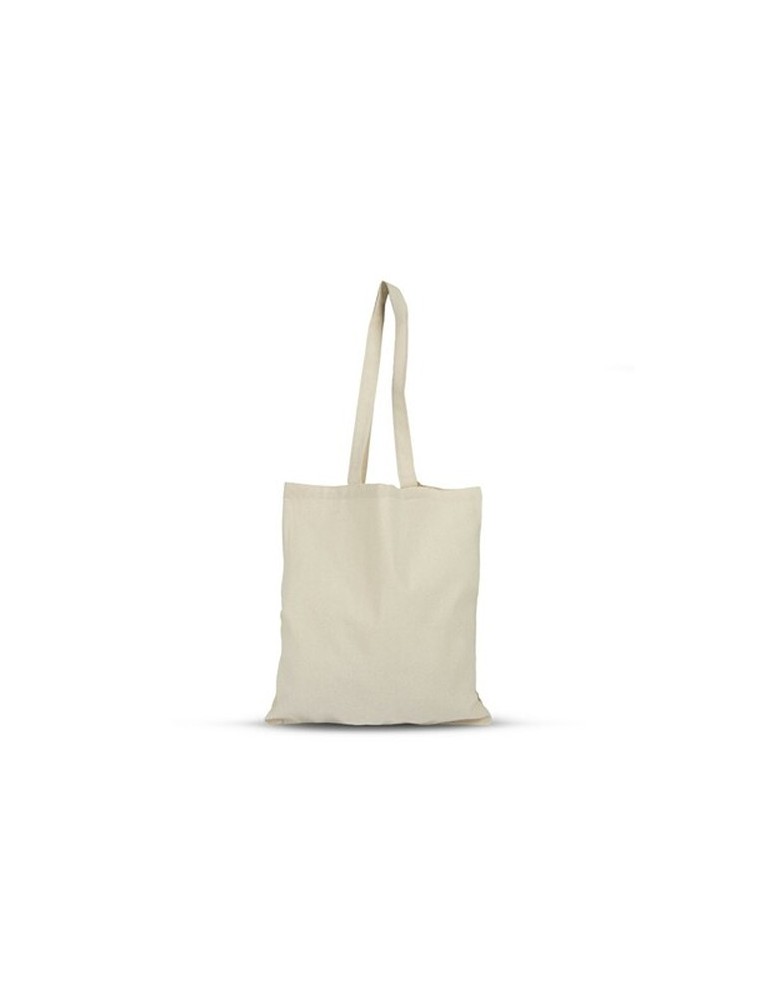 Sac shopping en coton | Huans Matières : coton Couleurs : beige objet promotionnel éco-responsable