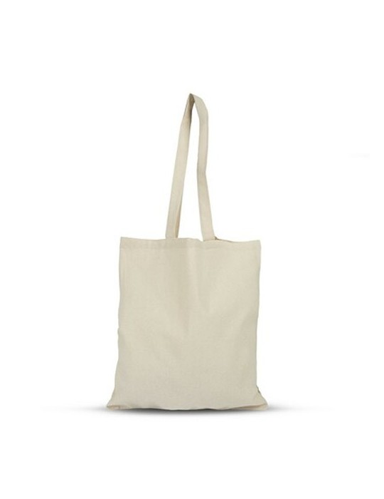 Sac shopping en coton | Huans Matières : coton Couleurs : beige objet promotionnel éco-responsable