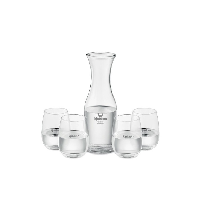 Set  de boisson en verre recyclé personnalisé - PICCADILLY Matières : verre recyclé Couleurs : transparent impression haute défi