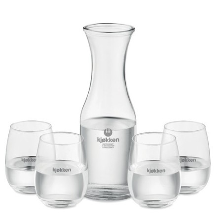 Set  de boisson en verre recyclé personnalisé - PICCADILLY Matières : verre recyclé Couleurs : transparent impression haute défi