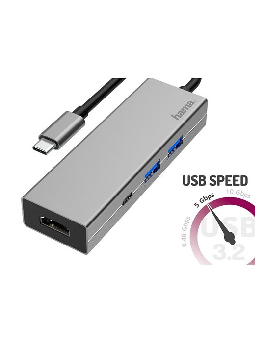 Hub USB, USB-C, HDMI Hama