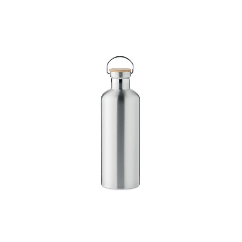 Gourde isotherme personnalisée double paroi 1,5L - HELSINKI EXTRA Matières : acier inoxydable Couleurs : argenté mat